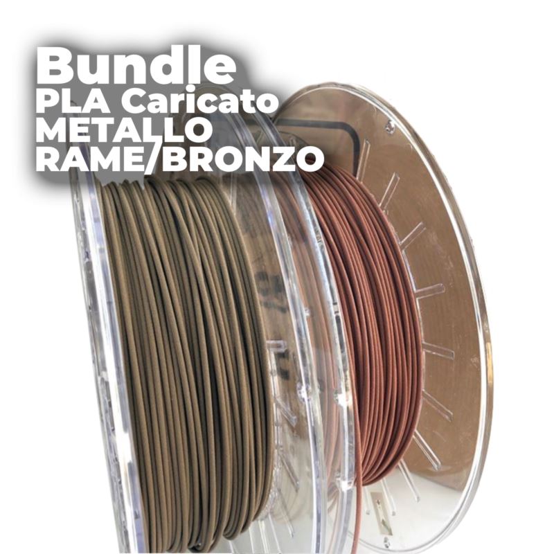 KIT PLA BRONZO (CON 80% BRONZO) E PLA RAME (CON 80% RAME) in stampa 3d